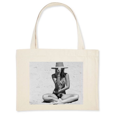 Girl with tote bag sales