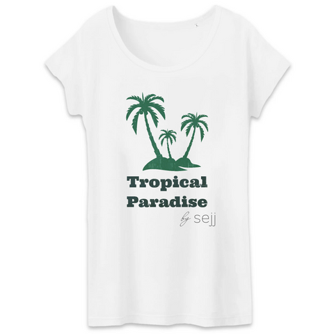 Tee-shirt bio vintage Tropical Paradise by Sejj