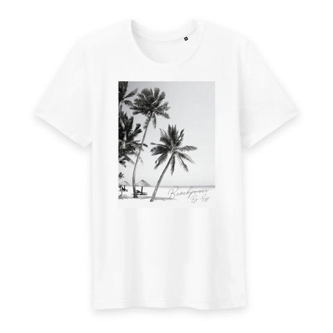 Palm trees on the beach tee-shirt homme Beachpower by Sejj